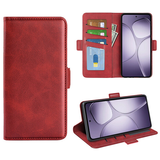 Xiaomi 14T Pro Hoesje - MobyDefend Luxe Wallet Book Case (Sluiting Zijkant) - Rood