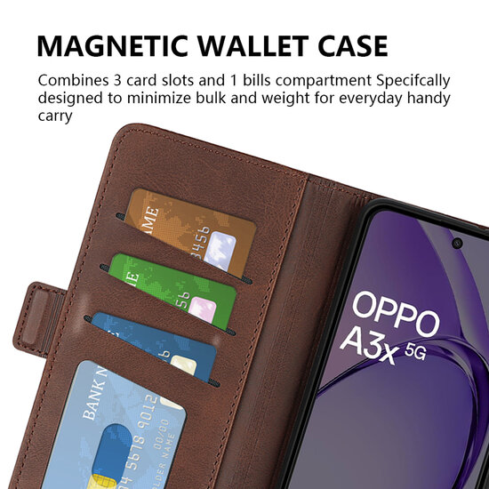 Oppo A60 5G / A40 / A40m Hoesje - MobyDefend Luxe Wallet Book Case (Sluiting Zijkant) - Rood