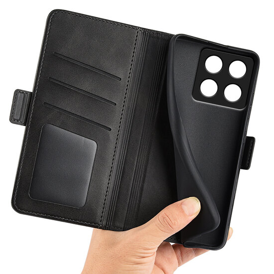 Samsung Galaxy A16 Hoesje - MobyDefend Luxe Wallet Book Case (Sluiting Zijkant) - Zwart