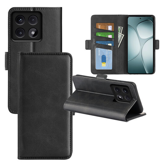 Samsung Galaxy A16 Hoesje - MobyDefend Luxe Wallet Book Case (Sluiting Zijkant) - Zwart
