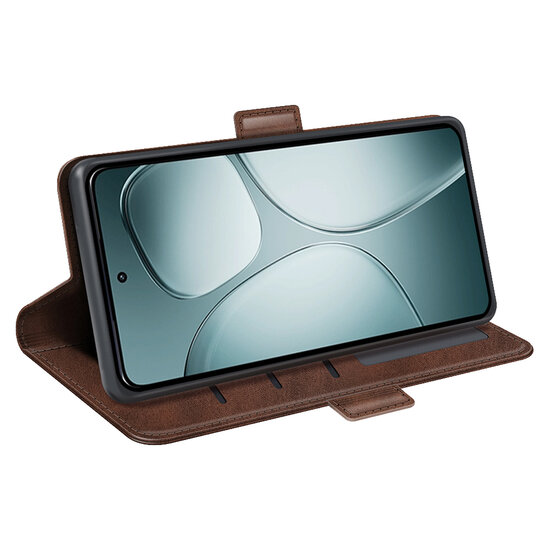 Samsung Galaxy A16 Hoesje - MobyDefend Luxe Wallet Book Case (Sluiting Zijkant) - Bruin