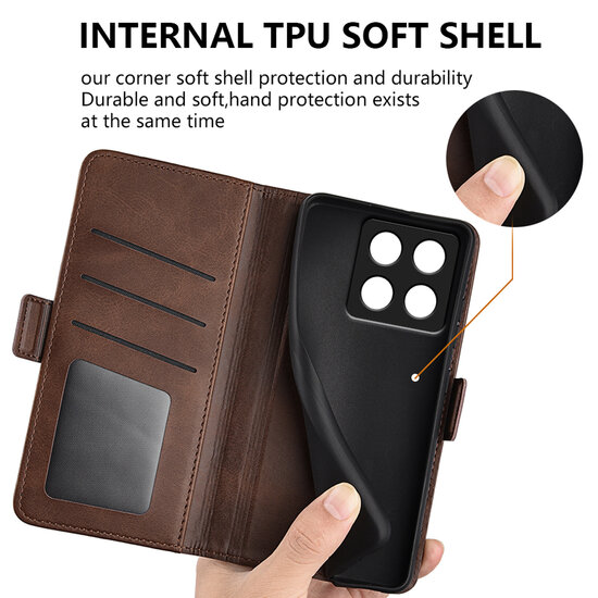 Samsung Galaxy A16 Hoesje - MobyDefend Luxe Wallet Book Case (Sluiting Zijkant) - Zwart