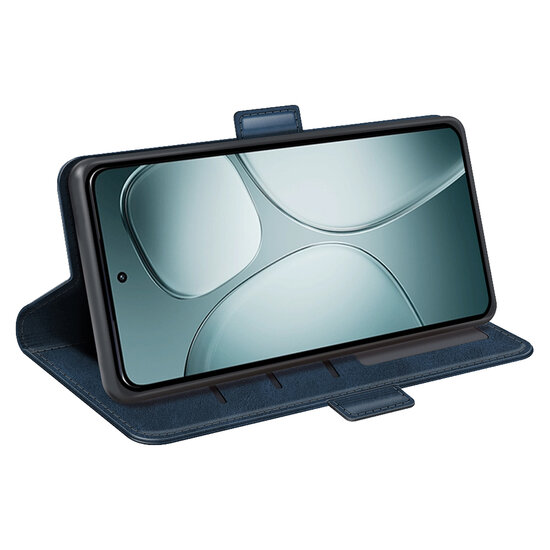 Samsung Galaxy A16 Hoesje - MobyDefend Luxe Wallet Book Case (Sluiting Zijkant) - Blauw