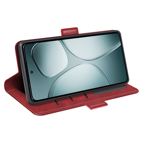 Samsung Galaxy A16 Hoesje - MobyDefend Luxe Wallet Book Case (Sluiting Zijkant) - Rood