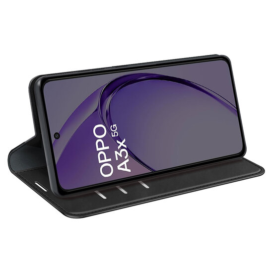 Oppo A60 5G / A40 / A40m Hoesje - MobyDefend Luxe Wallet Bookcase (Magnetische Sluiting) - Zwart