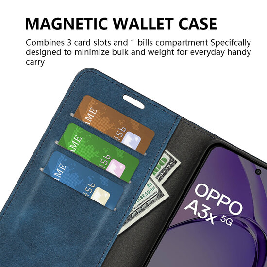 Oppo A60 5G / A40 / A40m Hoesje - MobyDefend Luxe Wallet Bookcase (Magnetische Sluiting) - Roze