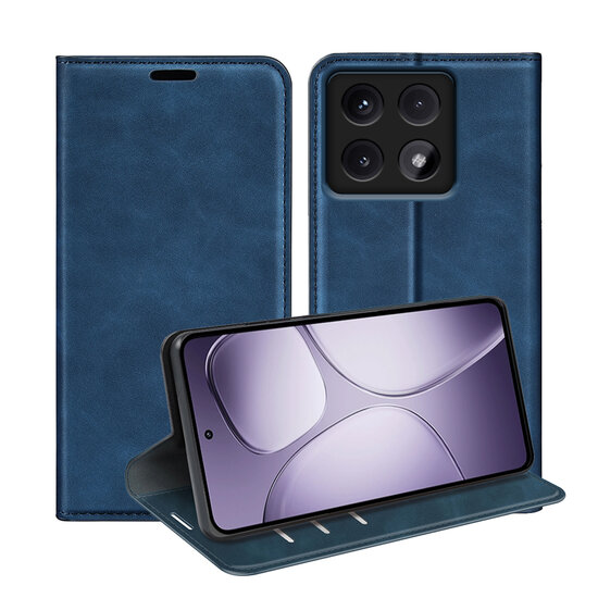 Xiaomi 14T Pro Hoesje - MobyDefend Luxe Wallet Bookcase (Magnetische Sluiting) - Blauw