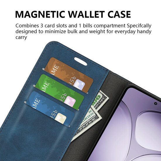 Xiaomi 14T Pro Hoesje - MobyDefend Luxe Wallet Bookcase (Magnetische Sluiting) - Roze