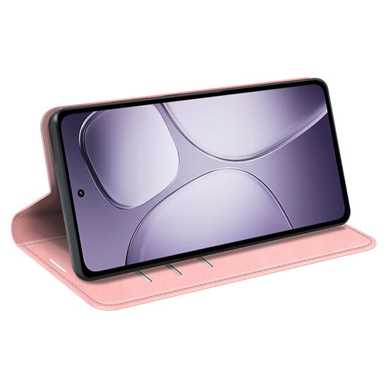 Xiaomi 14T Pro Hoesje - MobyDefend Luxe Wallet Bookcase (Magnetische Sluiting) - Roze