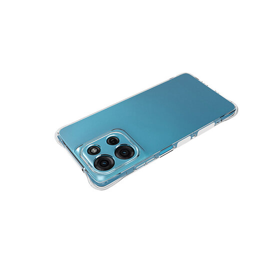 Motorola Moto G75 Hoesje - MobyDefend Transparante Shockproof TPU Backcover - Verstevigde Hoeken - Volledig Doorzichtig