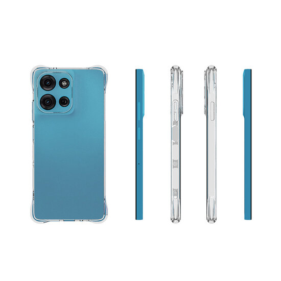 Motorola Moto G75 Hoesje - MobyDefend Transparante Shockproof TPU Backcover - Verstevigde Hoeken - Volledig Doorzichtig