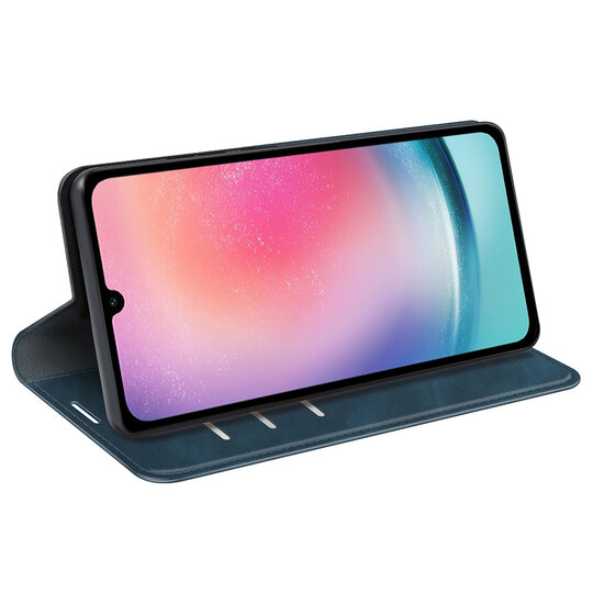 Samsung Galaxy A16 Hoesje - MobyDefend Luxe Wallet Bookcase (Magnetische Sluiting) - Blauw