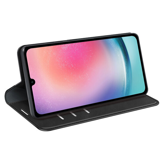 Samsung Galaxy A16 Hoesje - MobyDefend Luxe Wallet Bookcase (Magnetische Sluiting) - Zwart