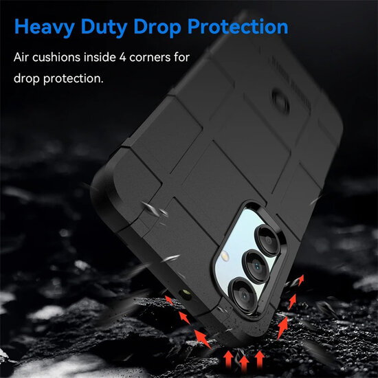 Samsung Galaxy A16 Hoesje - Mobydefend Rugged Shield TPU Backcover - Blauw