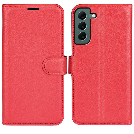 Samsung Galaxy S23 Plus (S23+) Hoesje - MobyDefend Kunstleren Wallet Book Case (Sluiting Voorkant) - Rood