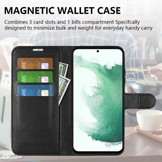 Samsung Galaxy S23 Plus (S23+) Hoesje - MobyDefend Kunstleren Wallet Book Case (Sluiting Voorkant) - Rood