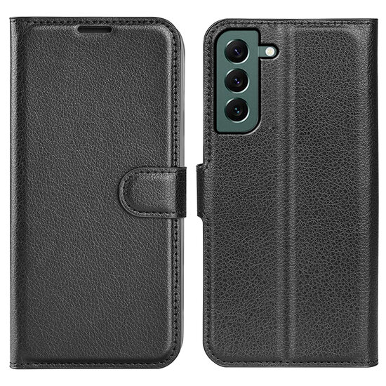 Samsung Galaxy S23 Plus (S23+) Hoesje - MobyDefend Kunstleren Wallet Book Case (Sluiting Voorkant) - Zwart