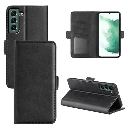 Samsung Galaxy S23 Plus (S23+) Hoesje - MobyDefend Luxe Wallet Book Case (Sluiting Zijkant) - Zwart