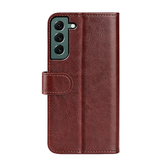Samsung Galaxy S23 Plus (S23+) Hoesje - MobyDefend Wallet Book Case (Sluiting Achterkant) - Bruin