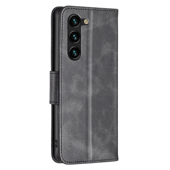 Samsung Galaxy S23 Plus (S23+) Hoesje - MobyDefend Wallet Book Case Met Koord - Zwart