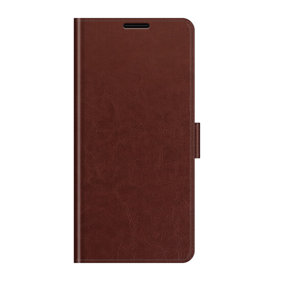 Samsung Galaxy S22 Hoesje - MobyDefend Wallet Book Case (Sluiting Achterkant) - Bruin