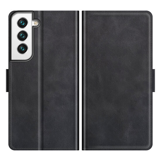 Samsung Galaxy S22 Hoesje - MobyDefend Luxe Wallet Book Case (Sluiting Zijkant) - Zwart