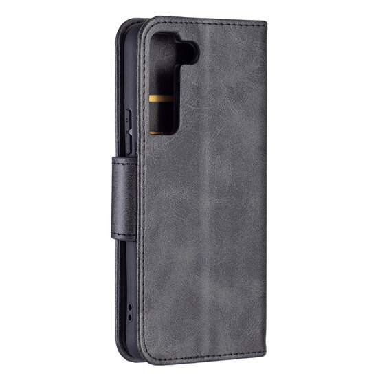 Samsung Galaxy S22 Hoesje - MobyDefend Wallet Book Case Met Koord - Zwart