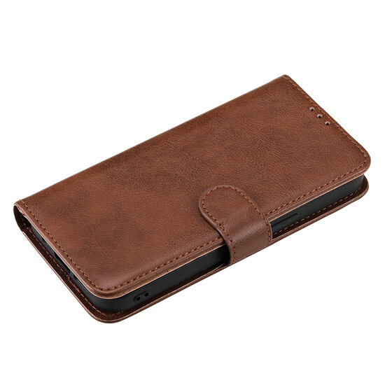 Samsung Galaxy S22 Plus (S22+) Hoesje - MobyDefend Luxe 2-in-1 Wallet Book Case Met Uitneembare Backcover - Bruin