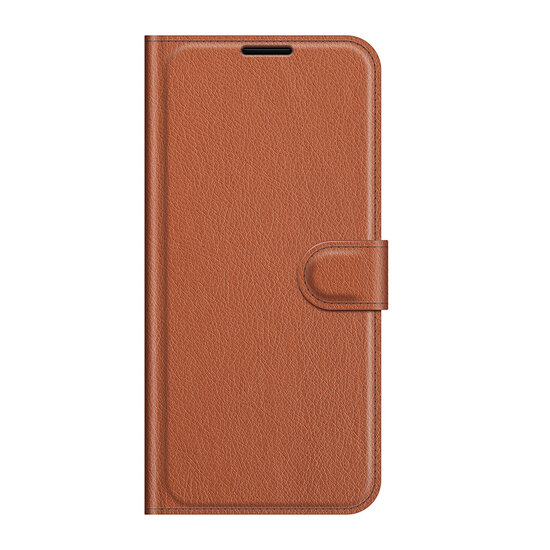 iPhone 13 Mini Hoesje - MobyDefend Kunstleren Wallet Book Case (Sluiting Voorkant) - Bruin