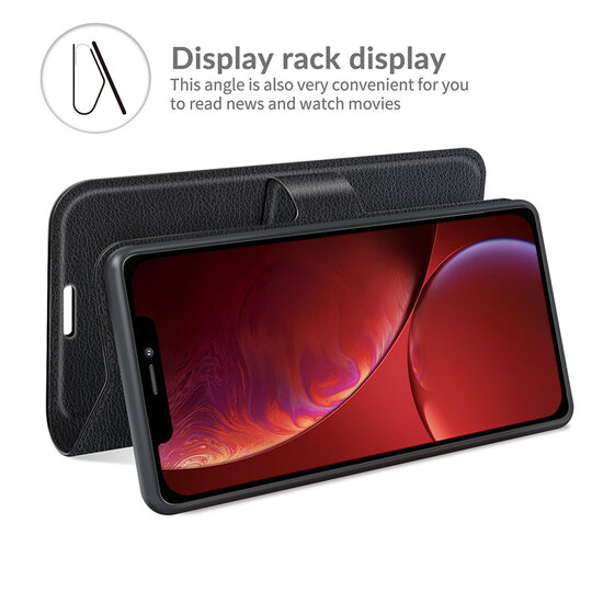 iPhone 13 Mini Hoesje - MobyDefend Kunstleren Wallet Book Case (Sluiting Voorkant) - Zwart