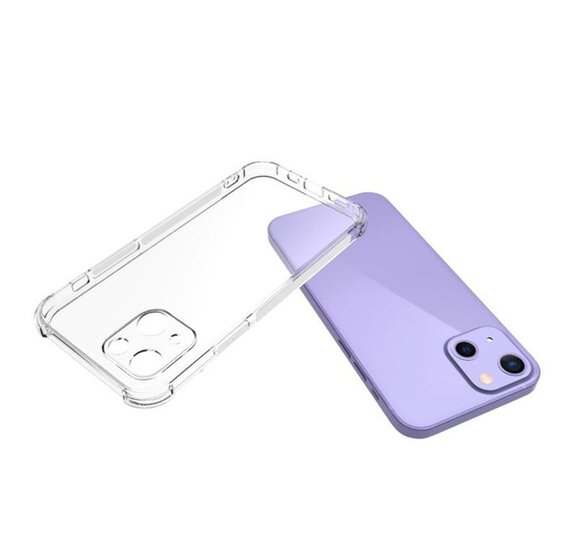iPhone 13 Mini Hoesje - MobyDefend Transparante Shockproof TPU Backcover - Verstevigde Hoeken - Volledig Doorzichtig