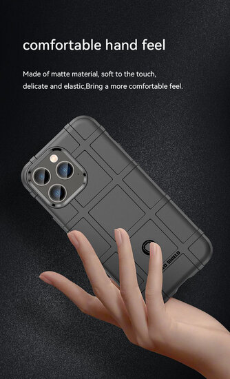 iPhone 14 Pro Hoesje - Mobydefend Rugged Shield TPU Backcover - Zwart