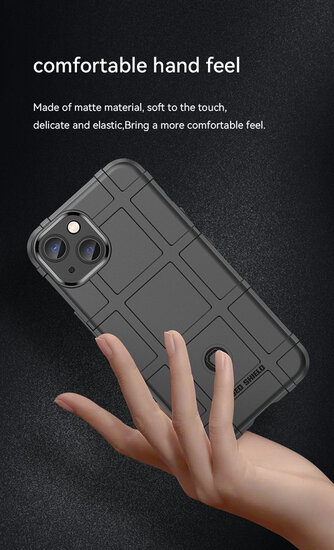 iPhone 14 Plus Hoesje - Mobydefend Rugged Shield TPU Backcover - Zwart