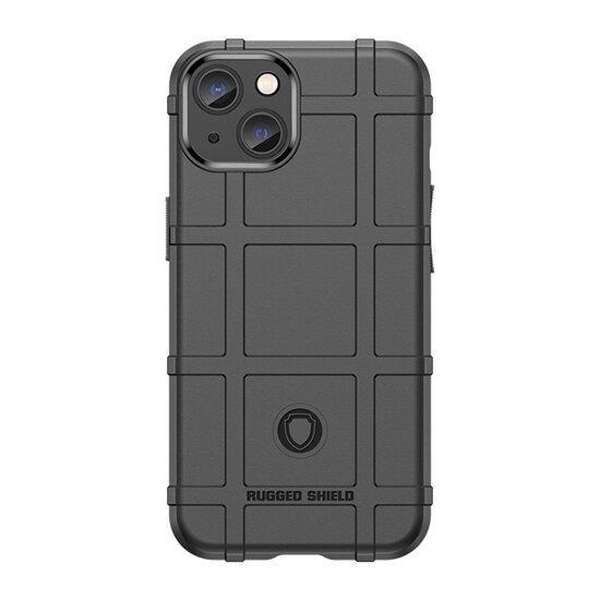 iPhone 14 Plus Hoesje - Mobydefend Rugged Shield TPU Backcover - Zwart