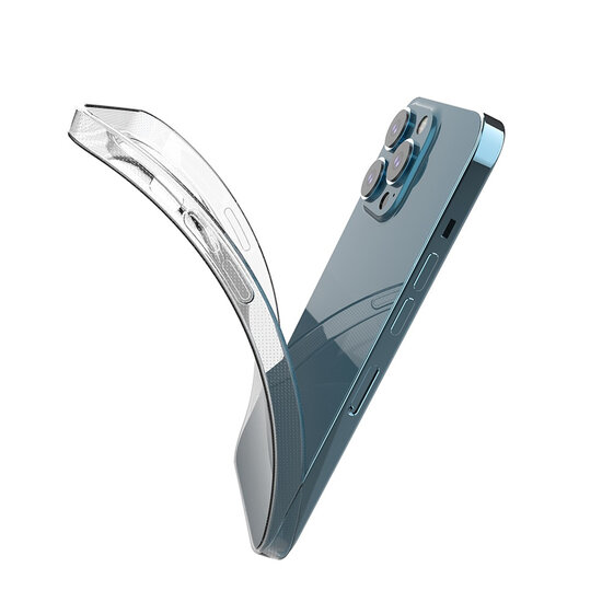 iPhone 13 Pro Hoesje - MobyDefend Transparante TPU Backcover - Volledig Doorzichtig