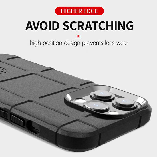 iPhone 13 Pro Hoesje - Mobydefend Rugged Shield TPU Backcover - Groen