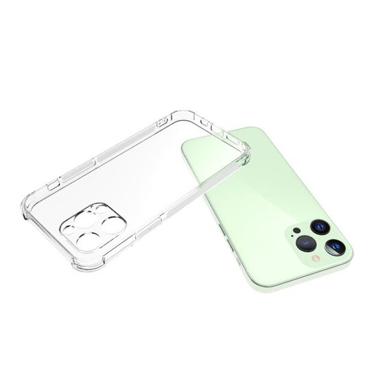 iPhone 13 Pro Hoesje - MobyDefend Transparante Shockproof TPU Backcover - Verstevigde Hoeken - Volledig Doorzichtig
