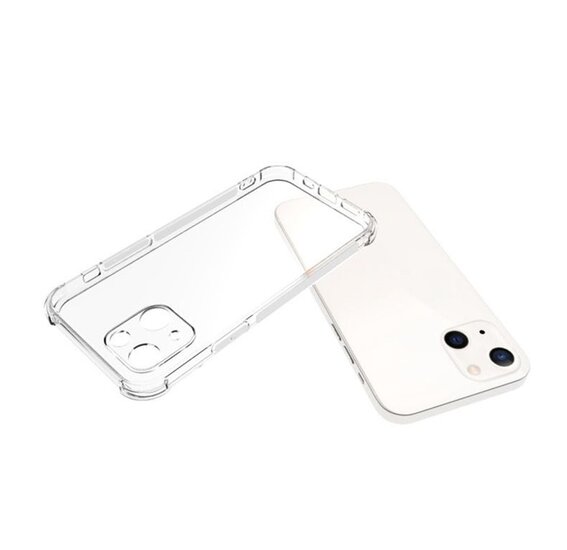 iPhone 13 Hoesje - MobyDefend Transparante Shockproof TPU Backcover - Verstevigde Hoeken - Volledig Doorzichtig