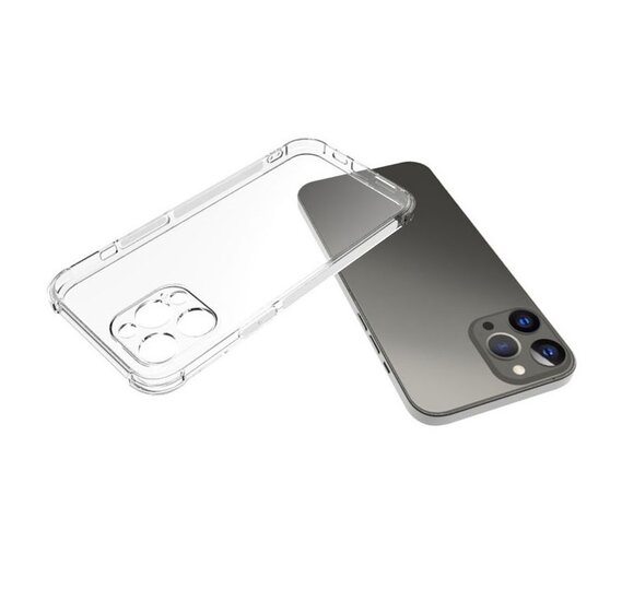 iPhone 13 Pro Max Hoesje - MobyDefend Transparante Shockproof TPU Backcover - Verstevigde Hoeken - Volledig Doorzichtig