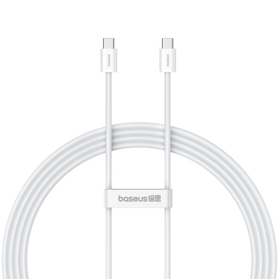 Baseus USB-C naar USB-C kabel - 2 Meter - wit