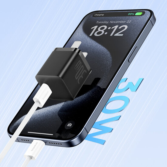 Baseus USB-C naar USB-C kabel - 2 Meter - wit