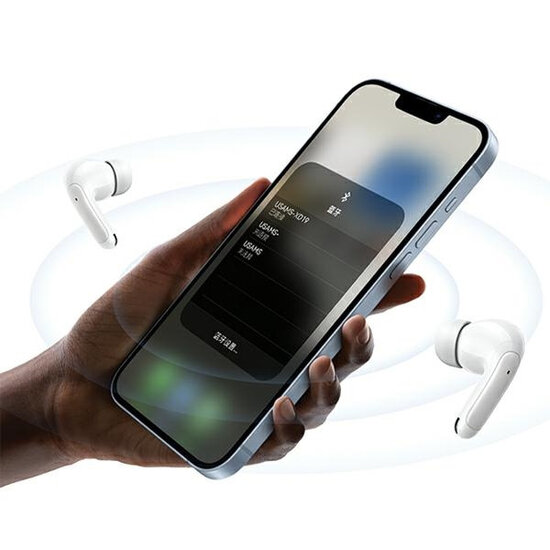 USAMS Wireless Bluetooth Earbuds - Inclusief Charge Case - Wit