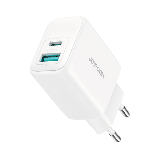 Joyroom Wall charger - Oplader met 1 USB-A en 1 USB-C poort -20W - Quick Charge 3.0 - Wit