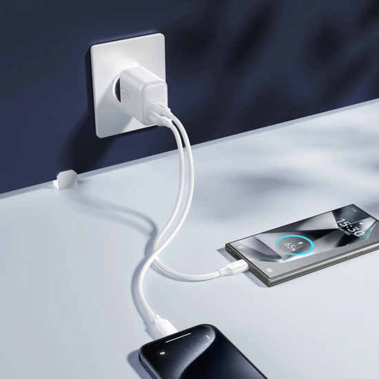Joyroom Wall charger - Oplader met 1 USB-A en 1 USB-C poort -20W - Quick Charge 3.0 - Wit