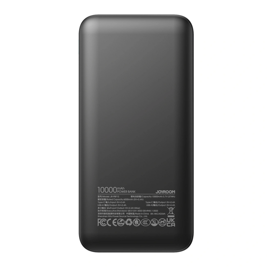 Joyroom Powerbank - 10000mAh - 2x USB-A en 1x USB-C - Zwart