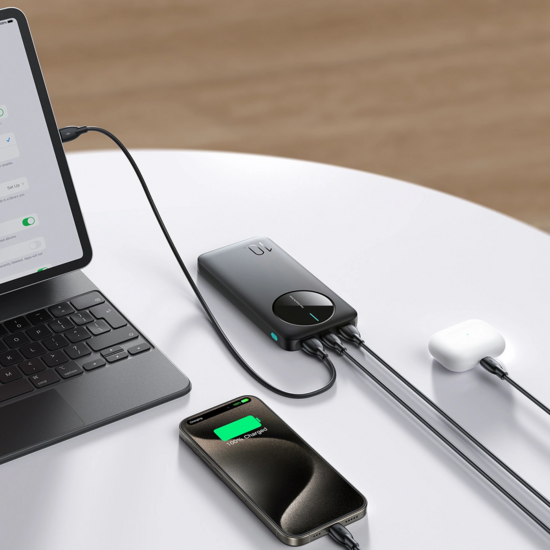 Joyroom Powerbank - 10000mAh - 2x USB-A en 1x USB-C - Zwart