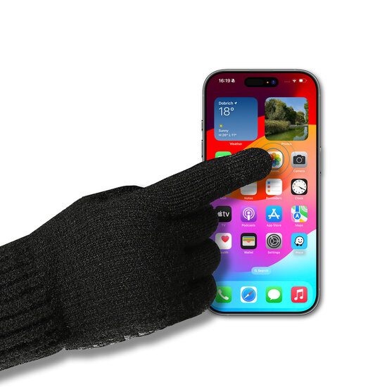 MobyDefend Touchscreen Handschoenen - Grijs - Maat S/M
