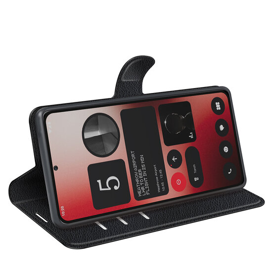 Nothing Phone (2a) / Nothing Phone (2a) Plus Hoesje - MobyDefend Kunstleren Wallet Book Case (Sluiting Voorkant) - Zwart