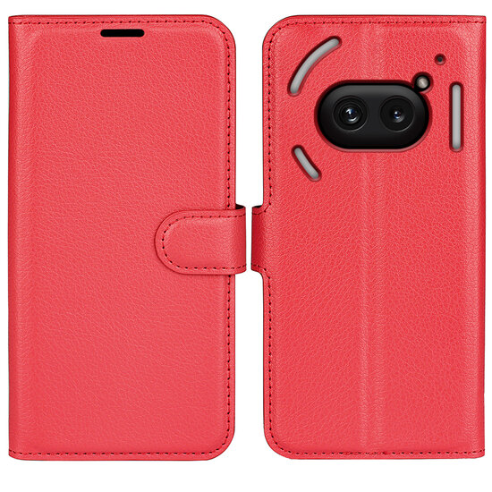 Nothing Phone (2a) / Nothing Phone (2a) Plus Hoesje - MobyDefend Kunstleren Wallet Book Case (Sluiting Voorkant) - Rood