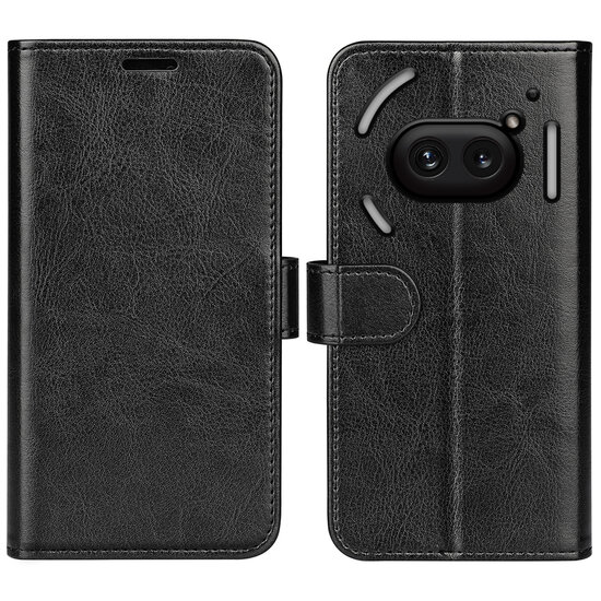 Nothing Phone (2a) / Nothing Phone (2a) Plus Hoesje - MobyDefend Wallet Book Case (Sluiting Achterkant) - Zwart
